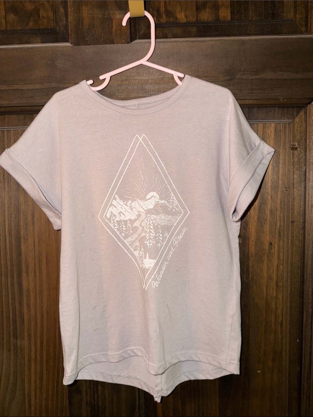 Girls' Short Sleeve Graphic Tee - Light Lavender